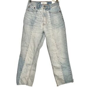 Abercrombie Fitch Ultra High Rise Ankle Straight Curve Love Jeans Light Wash 26